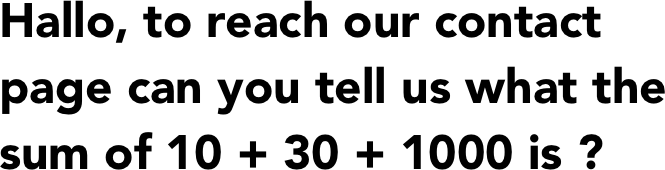 Hallo, to reach our contact