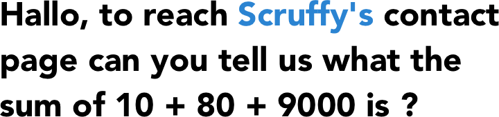 Hallo, to reach Scruffy's contact