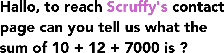 Hallo, to reach Scruffy's contact