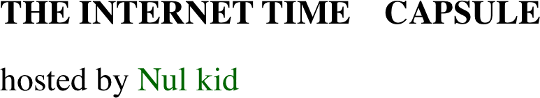 THE INTERNET TIME  
