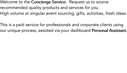 Welcome to the Concierge Service.