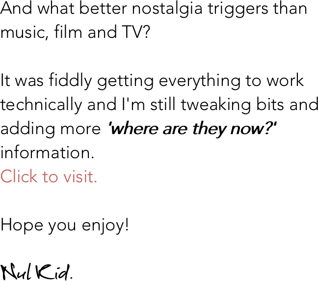 And what better nostalgia triggers