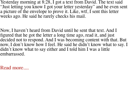 Yesterday morning at 8:28, I