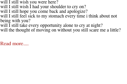 will I still wish you