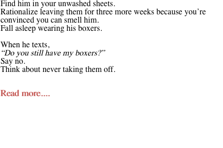 Find him in your unwashed