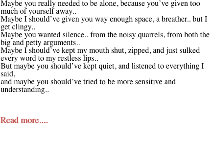 Maybe you really needed to