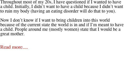 Throughout most of my 20s,