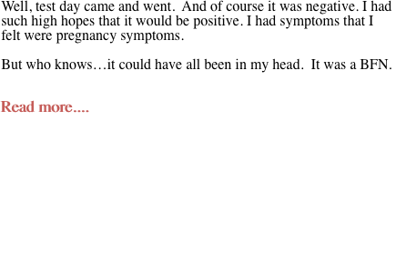 Well, test day came and