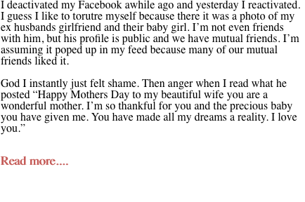 I deactivated my Facebook awhile