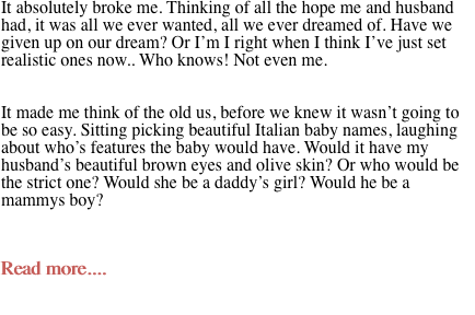 It absolutely broke me. Thinking