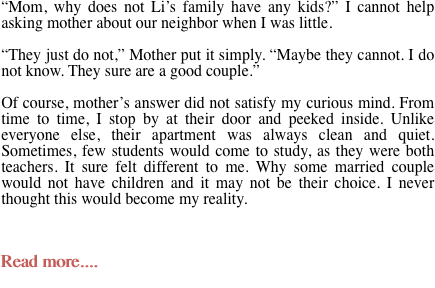 “Mom, why does not Li’s