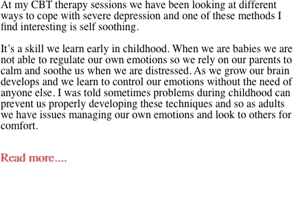 At my CBT therapy sessions