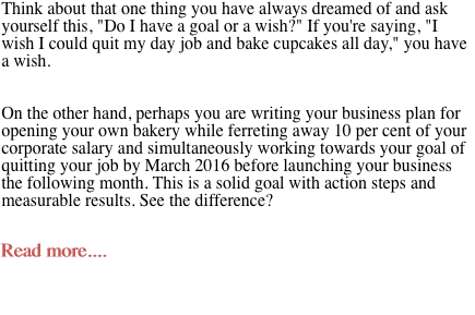 Think about that one thing