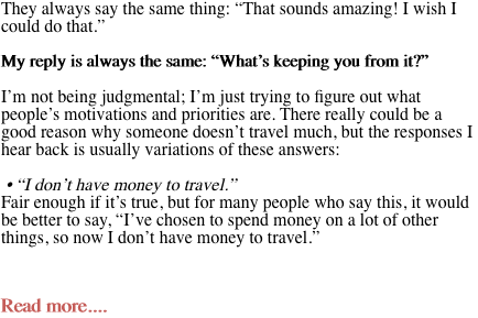 They always say the same