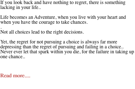 If you look back and