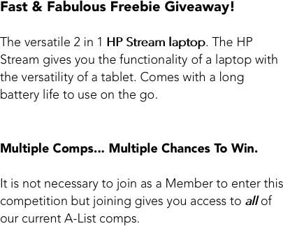Fast & Fabulous Freebie Giveaway!