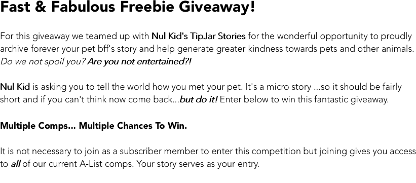 Fast & Fabulous Freebie Giveaway!