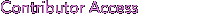 Contributor Access 
