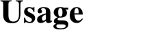 Usage